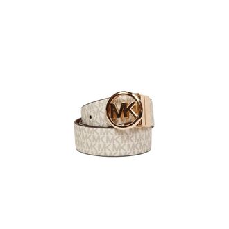 Michael Kors Reversible Logo and Smooth Belt - female - Michael Kors - Belts - White - M - Accessories