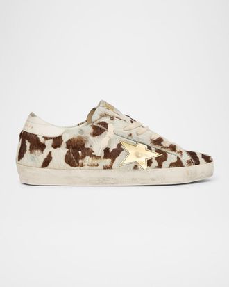 Golden Goose Super-Star Cow Horsy Low-Top Sneakers