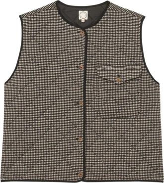 Ines De La Fressange Winter Checked Jacket - Dames - Bodywarmers - Zwart - L - Katoen - Jassen