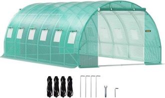 OEM Bogendach Gew&auml;chshaus 6,1x3x2,1m Foliengew&auml;chshaus Verzinkter Stahlrahmen Und Pe Abdeckplane Treibhaus Tunnel Wasserdicht Und Uv-best&auml;ndig Tomatengew&auml;