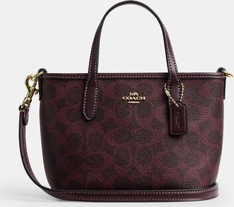 Coach City Mini Tote Bag In Signature Canvas