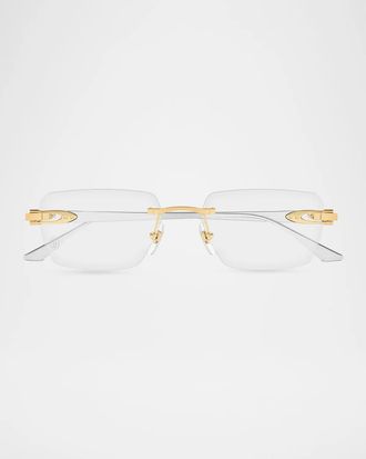 Cartier Motifs De Cartier Ct0662O Rimless Rectangular Optical Glasses