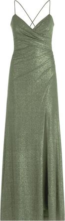 Vera Mont Kleedjes, Dames, Groen, XL, Leer, Nauwsluitende Maxi Avondjurk