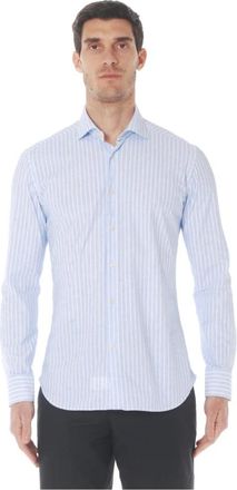 Caliban Camicia in tessuto tecnico no stiro rigata - Heren - Zakelijke Overhemden - Veelkleurig - 3XL - Overhemden