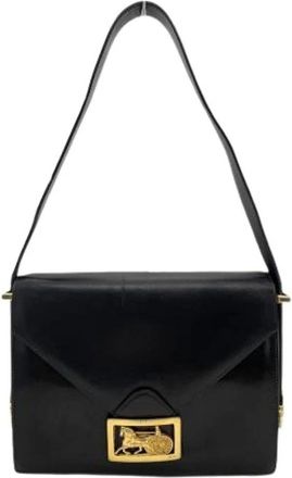 Celine Pre-owned Vintage Schoudertas - Dames - Vintage Schoudertas - Zwart - ONE Size - Leer - Vintage