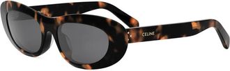 Celine 3 Dots Oval Zonnebril - unisex - Zonnebrillen - Bruin - ONE Size - Accessoires