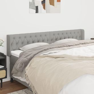 vidaXL Cabecero De Tela Gris Claro 183x16x78/88 Cm Vidaxl