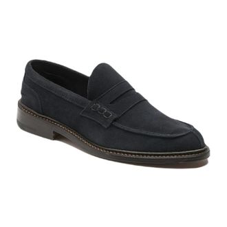 Trickers Loafers, male, Blue, Size: 7 1/2 US Adam Moccasin
