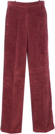 Circolo 1901 Corduroy Wide Leg Pants - Dames - Wijde Broeken - Rood - 2XS - Broeken