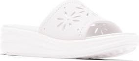 Clarks Drift Floral Wedge Slide Sandal in White at Nordstrom Rack, Size 11