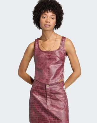 adidas Originals Pleather - Corsetto bordeaux-Rosso