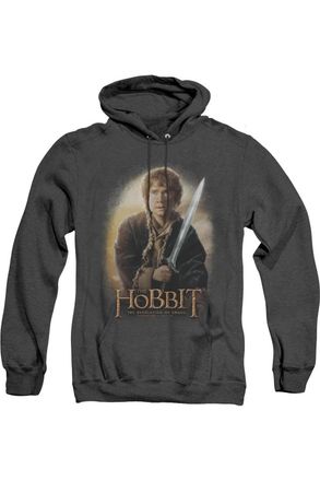 Gildan The Hobbit Bilbo And Sting Adult Heather Hoodie / Hooded Sweatshirt