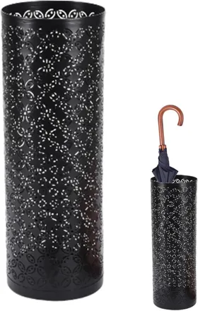 OEM Portaombrelli In Metallo, Moderno Portaombrelli Cilindrico, Portaombrelli, Secchio Portaoggetti Per Casa, Ufficio, Corridoio, Ingresso, 42x15 Cm