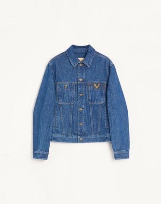 Valentino Valentino Denim Jacket with VGold