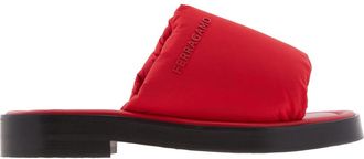 Ferragamo Delfino Padded Slide Sandals, Size 9