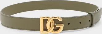 Dolce & Gabbana DG Logo Leather Belt