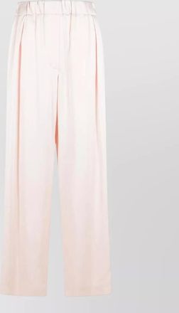 Jil Sander acetate blend trousers wide leg back pockets