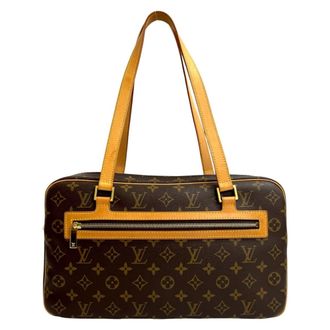 Louis Vuitton Brown Leather Pvc Shoulder Bag Tote Bag (Pre-Owned)