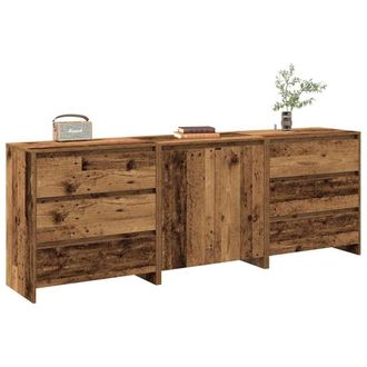 Berkfield Home 3 Piece Sideboard Old Wood Engineered Wood in Brown