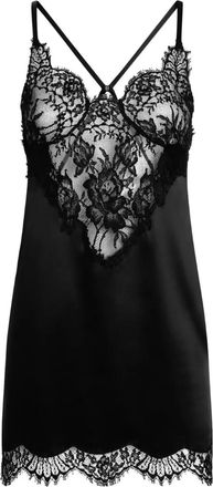 Dolce & Gabbana Canottiera in raso con ricamo - N0000 BLACK