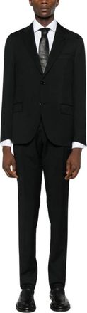 Lardini Enkelrijige Kostuums - Heren - Business pakken - Zwart - 3XL - Kostuums
