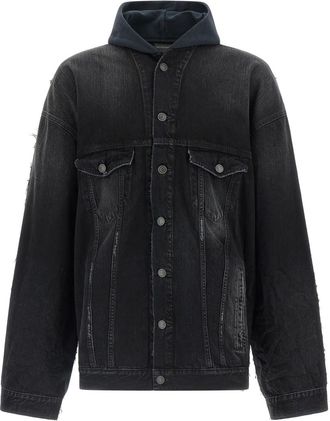 Balenciaga Black Oversized Hood Jackets