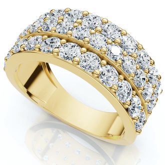 Pompeii3 1 3/4Ct Diamond 8mm Wide Chelsea Wedding Ring Anniversary Band Gold Lab Grown