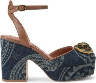 Kurt Geiger Chelsea Ankle Strap Platform Pump in Light/Pastel Blue at Nordstrom, Size 9.5Us