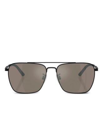 Oliver Peoples R-15 square-frame sunglasses - men - Metal - 56 - Black