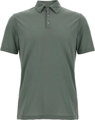 Zanone Green Ice Cotton Polo Shirt