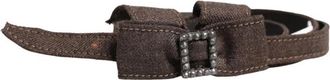 Ermanno Scervino Riem met strikversiering en gesp van wol - Dames - Riemen - Bruin - ONE Size - Wol - Accessoires