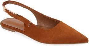 Berness Caitriona Pointed Toe Slingback Flat in Camel at Nordstrom Rack, Size 7.5