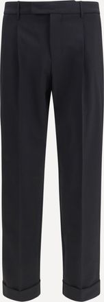 Cruna Pantaloni carrot fit con pinces in lana vergine Man 50