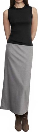 Enza Costa Suiting Pencil Skirt In Light Grey