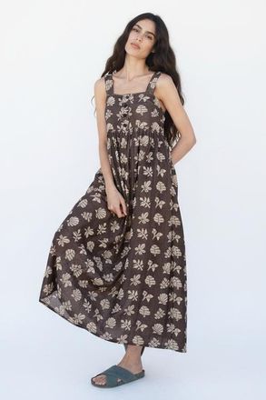 Ace & Jig Gabby Button-up Ankle Length Dress in Botanical at Nordstrom, Size Xx-Small