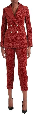 Temperley London Lynx Velvet Double Breasted Jacket