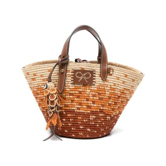 Anya Hindmarch D&eacute;grad&eacute; Large Round Raffia Basket Bag - female - Anya Hindmarch - Handbags - Multicolor - ONE SIZE - Bags