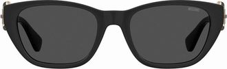 Moschino Womens Moschino Buckle Arms Black Sunglasses - Size: ONE size