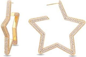 Eye Candy Los Angeles Celine Star Hoop Earrings in Gold at Nordstrom Rack