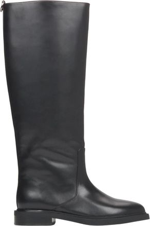 Estro & Luminara Hoge laarzen met brede schacht - Dames - Hoge Laarzen - Zwart - 38 EU - Leer - Schoenen