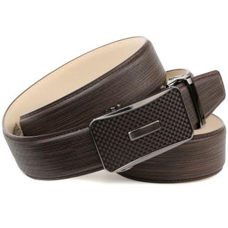 Anthoni Crown Lederg&uuml;rtel ANTHONI CROWN, Herren, Gr. 90, braun (dunkelbraun), Leder, unifarben, G&uuml;rtel Lederg&uuml;rtel, Handgen&auml;ht mit farbiger Karbon-Schliesse