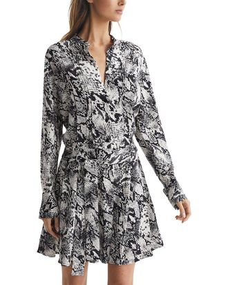 Reiss Scarlett Animal Print Flippy Dress