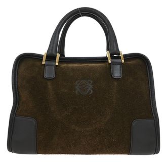 Loewe Amazona Bag Suede Brown Suede Handbag (Pre-Owned)