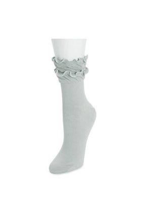 Muk Luks Ruffle Crew Socks in Garden Frost at Nordstrom