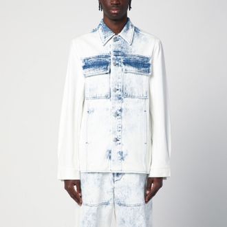 Dries Van Noten Dries Van Note verblasste blaues Denim -Hemd