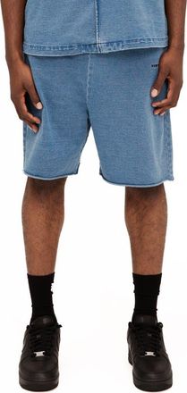 Purple Raw Hem Cotton Jersey Sweat Shorts in Blue at Nordstrom Rack, Size X-Small