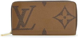 Louis Vuitton Pre-owned Wallets, female, Brown, Size: ONE SIZE Pre-owned Monogram Giant Reverse PVC Long Zipper Wallet