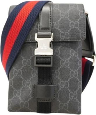 Gucci Pre-owned Belt Bags, male, Gray, Size: ONE SIZE Pre-owned Vintage Shoulder Bag