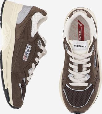 Autry Mens Sneakers Hyperway Brown Leather Trainers