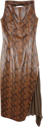 Rokh Abito plissettato - Marrone